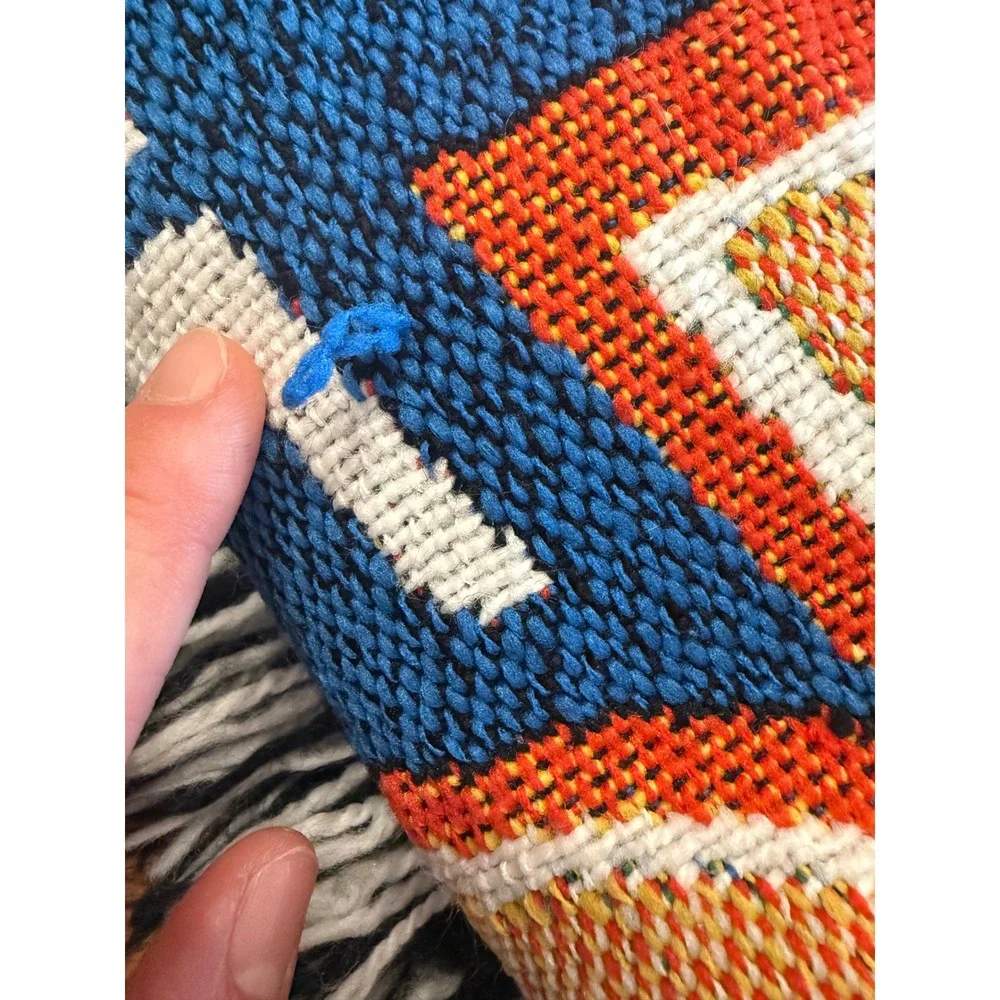 Boise State Broncos Lap Blanket Unisex OS Blue Orange Vintage Woven Tapestry